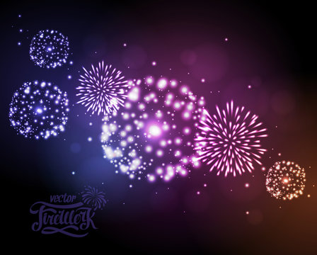 Vector holiday fireworks