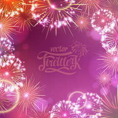 Vector holiday fireworks