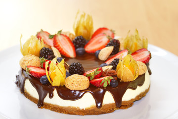 Cheesecake with berries