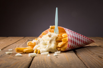 French fries whith mayonnaise