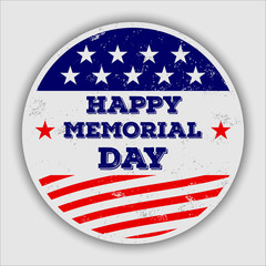 Vintage Memorial day badge for posters, flyers, decoration etc.