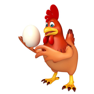 3d rendered illustration of Hen cartoon character