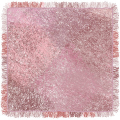 Weave grunge striped fluffy plaid with fringe in violet pastel c