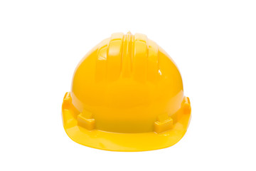 Fototapeta premium Yellow hard hat isolated on white, Construction Hard Hat 