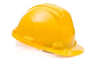Yellow hard hat isolated on white, Construction Hard Hat
