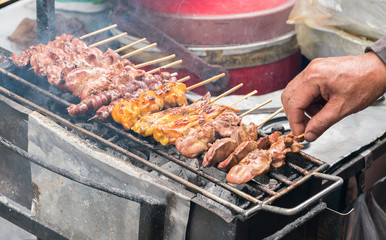 grilling chicken stick
