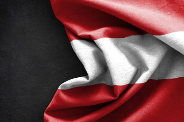 Flag of Austria on blackboard background