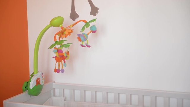 Beautifull Mobile Above Baby Crib, Entertainment Baby