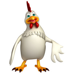 funny Hen cartoon character