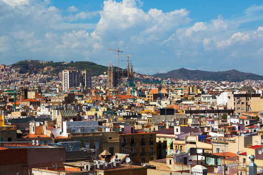 Day view of Barcelona city