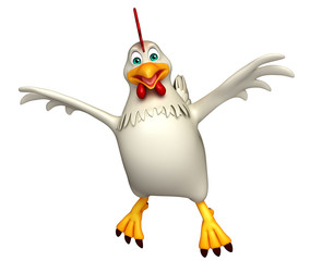 funny Hen cartoon character
