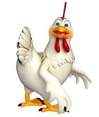 funny Hen cartoon character