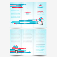 brochure design template finance arrow element