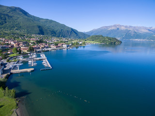 Fototapeta na wymiar Aerial - Lago di Como (IT) - Colico
