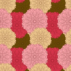 Seamless pattern. Decorative floral pattern in beautiful colors. Vector illustration