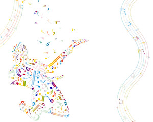 Musical background with guitarist