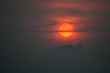 Sunset and cloud