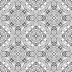 Seamless pattern. Decorative pattern in black and white colors. Vector illustration