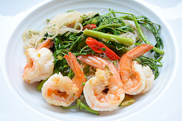 shrimp Rapporteur fried noodles
