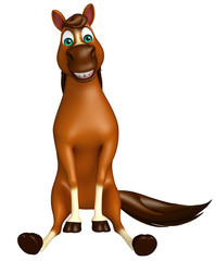 sitting Horse cartoon character