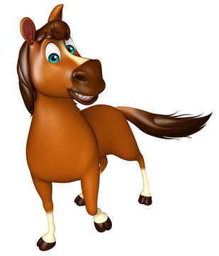 funny Horse cartoon character