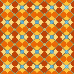 Fototapeta premium Seamless background, geometric, petals, yellow-orange. 