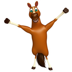 funny Horse cartoon character