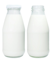 Bottle of milk isolated