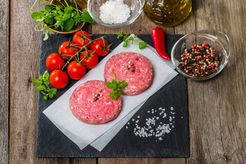 Raw Minced burger Meat