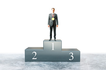 Businessman won first place