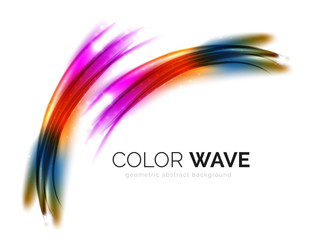 Blurred vector wave design elements