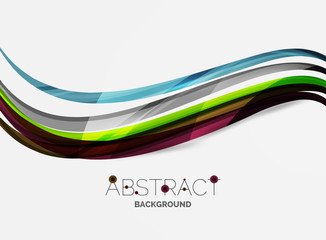 Color stripes with shiny light effects, wave line abstract background