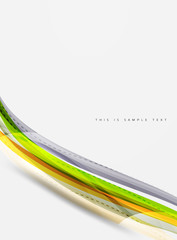 Rainbow color lines on white. Identity wave element