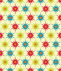 Vector modern seamless colorful geometry floral pattern, color abstract geometric background, pillow multicolored print, retro texture, hipster fashion design