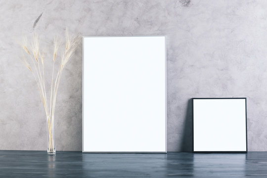 Two blank picture frames