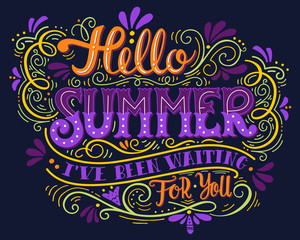 Hello summer. I have been wating for you. Hand drawn vintage han