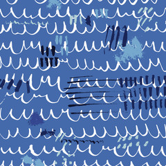 Hand drawn wave vector pattern