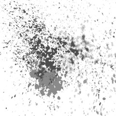 Obraz premium Vector silver paint splash, splatter, and blob shiny on white background. Splash spiral abstract background, frame vector illustration.