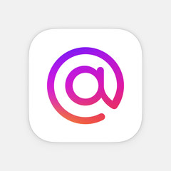 Fototapeta premium Email App icon template. Mobile application icon. Vector colorful photo icon