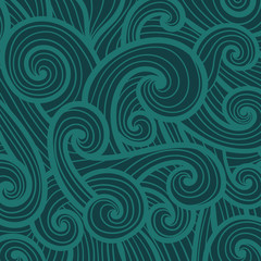 Hand drawn wave vector pattern