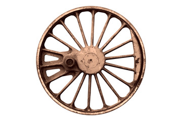 old iron lokomotive wheel