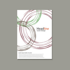 Fototapeta premium Circle Vector annual report Brochure Flyer template design, book cover layout design, Abstract presentation templates