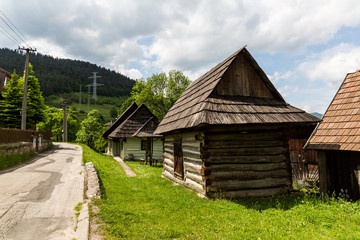 Fototapeta na wymiar Exterior views of the village Cernova near Ruzomberok