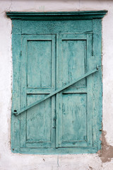 closed window of an old house