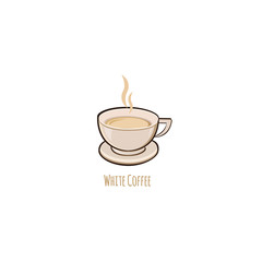 White Coffee cup icon