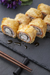 Delicious sushi rolls