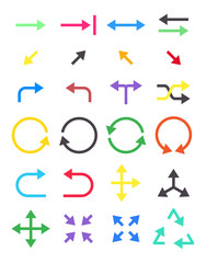 Arrows vector icons set