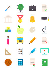 Education vector icons set