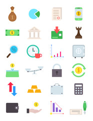 Finance vector icons set