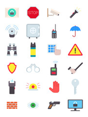 Guard vector icons set